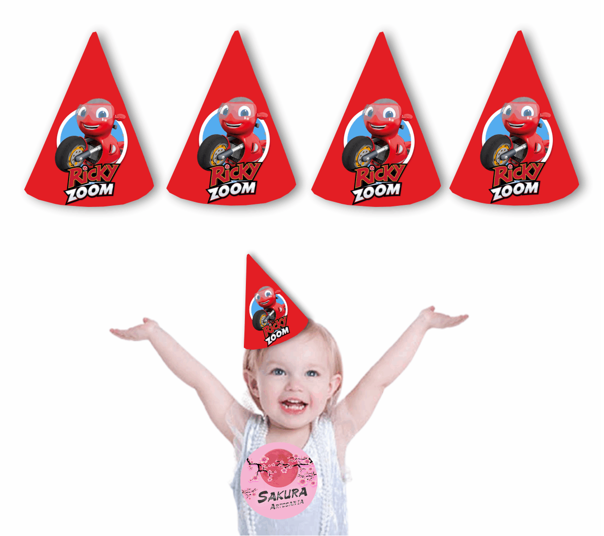 Ricky zoom Gorros conos