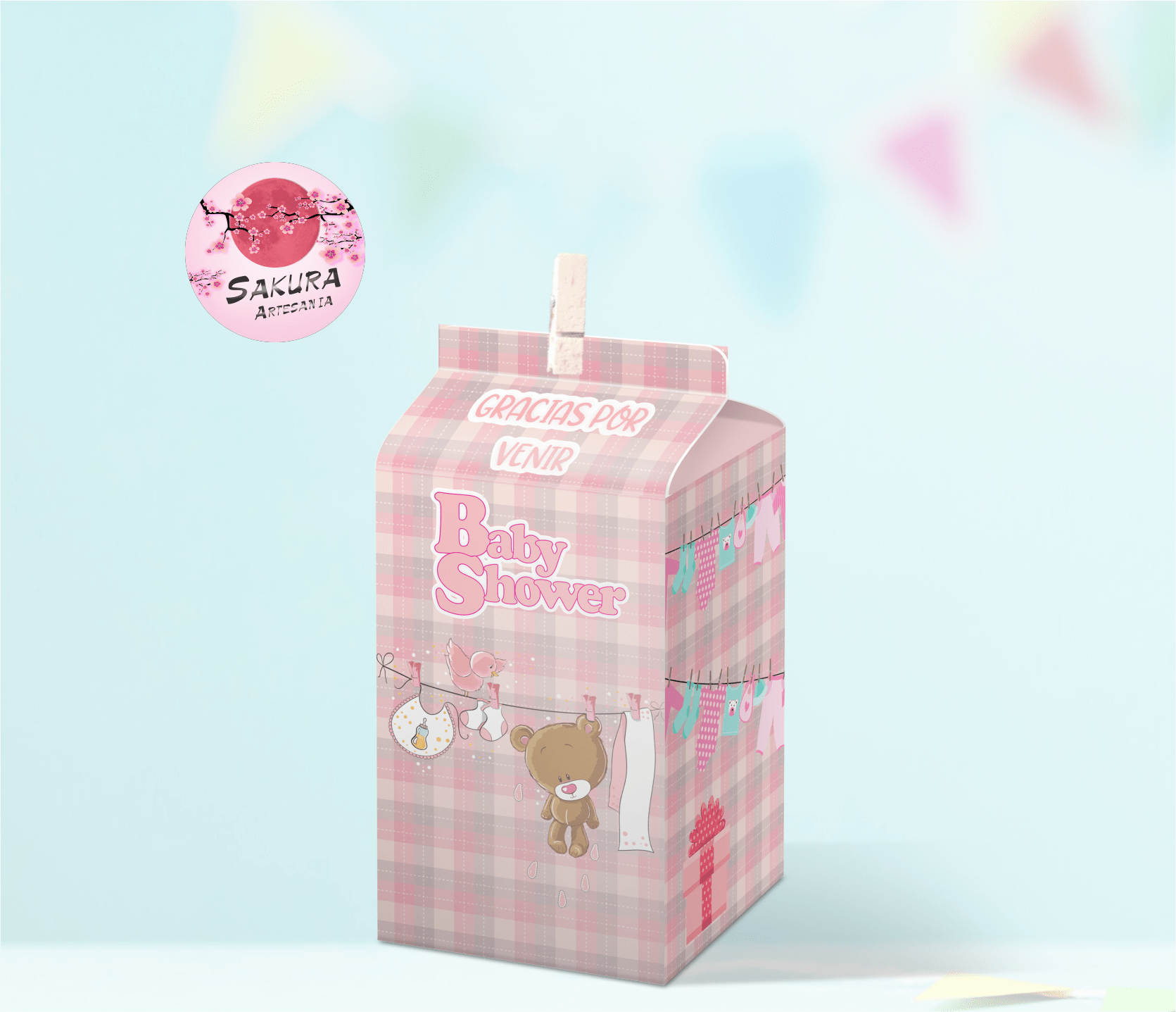 Baby shower niña caja souvenirs