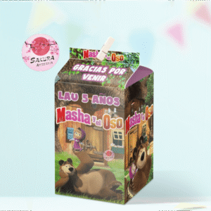 Masha y el oso caja souvenirs