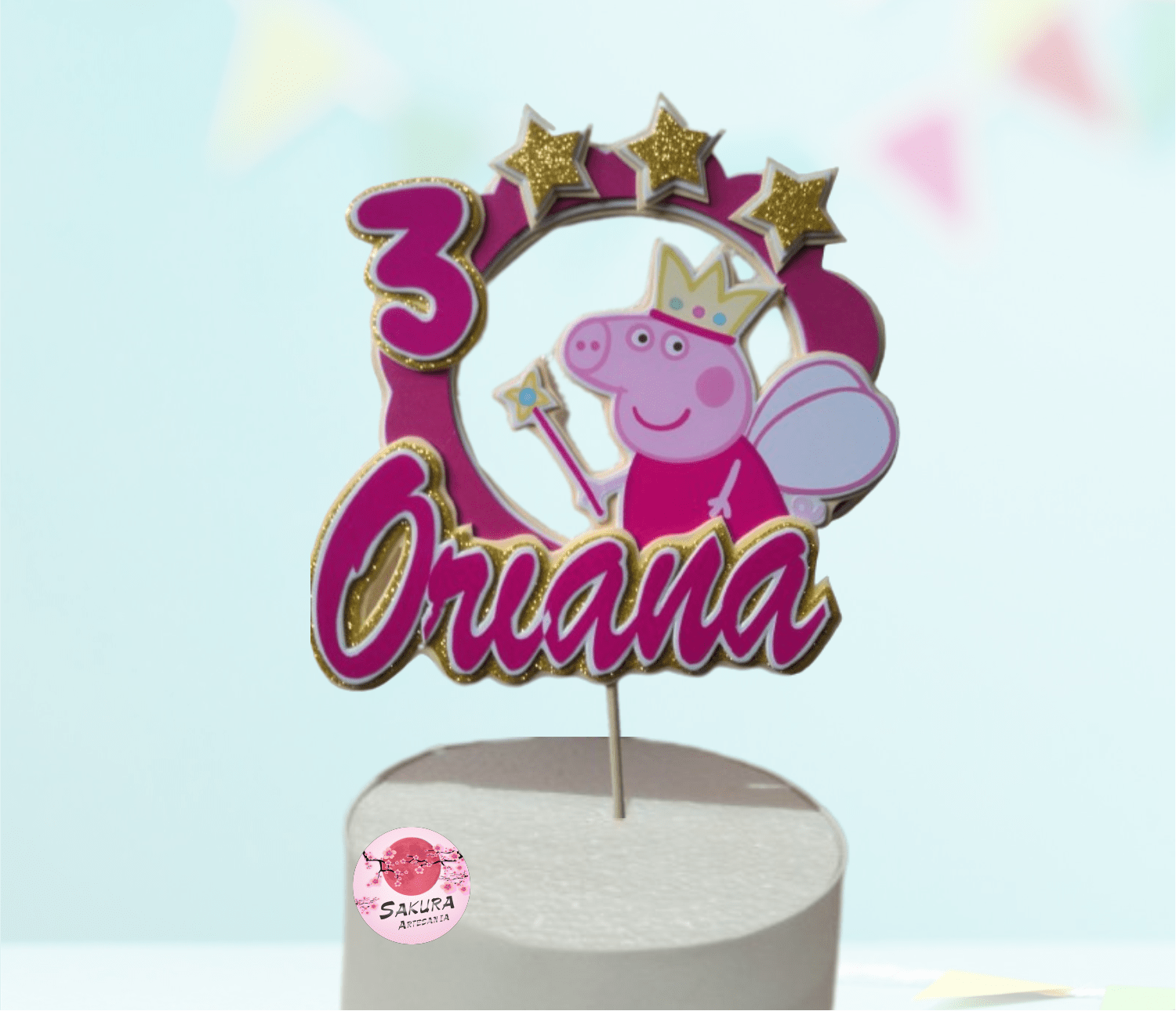 Peppa pig cake Toppers 3d