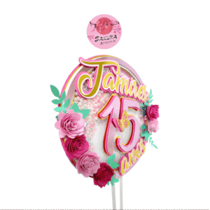 15 años Cake topper 3d shaker