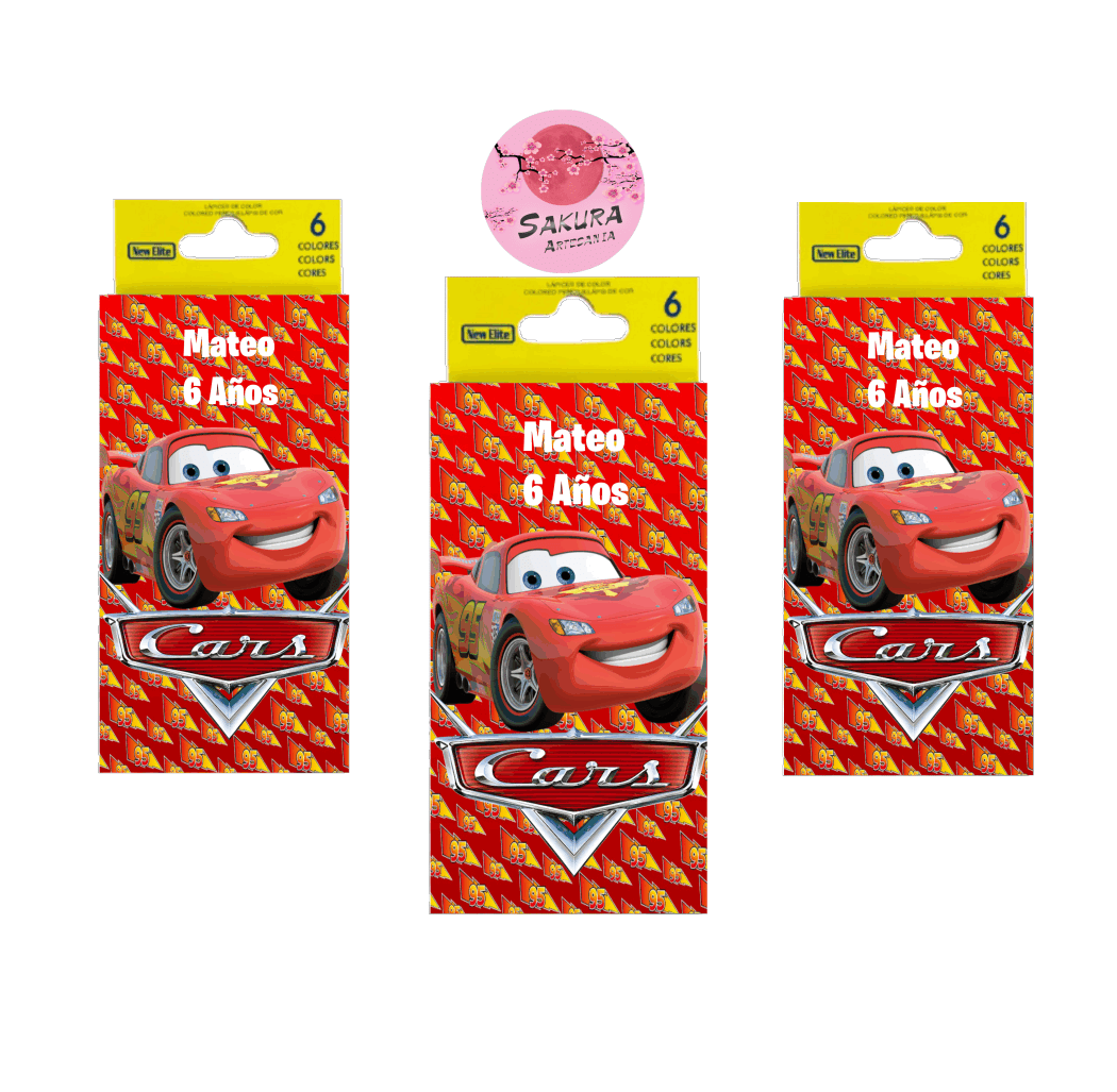 Cars Lapices De Colores