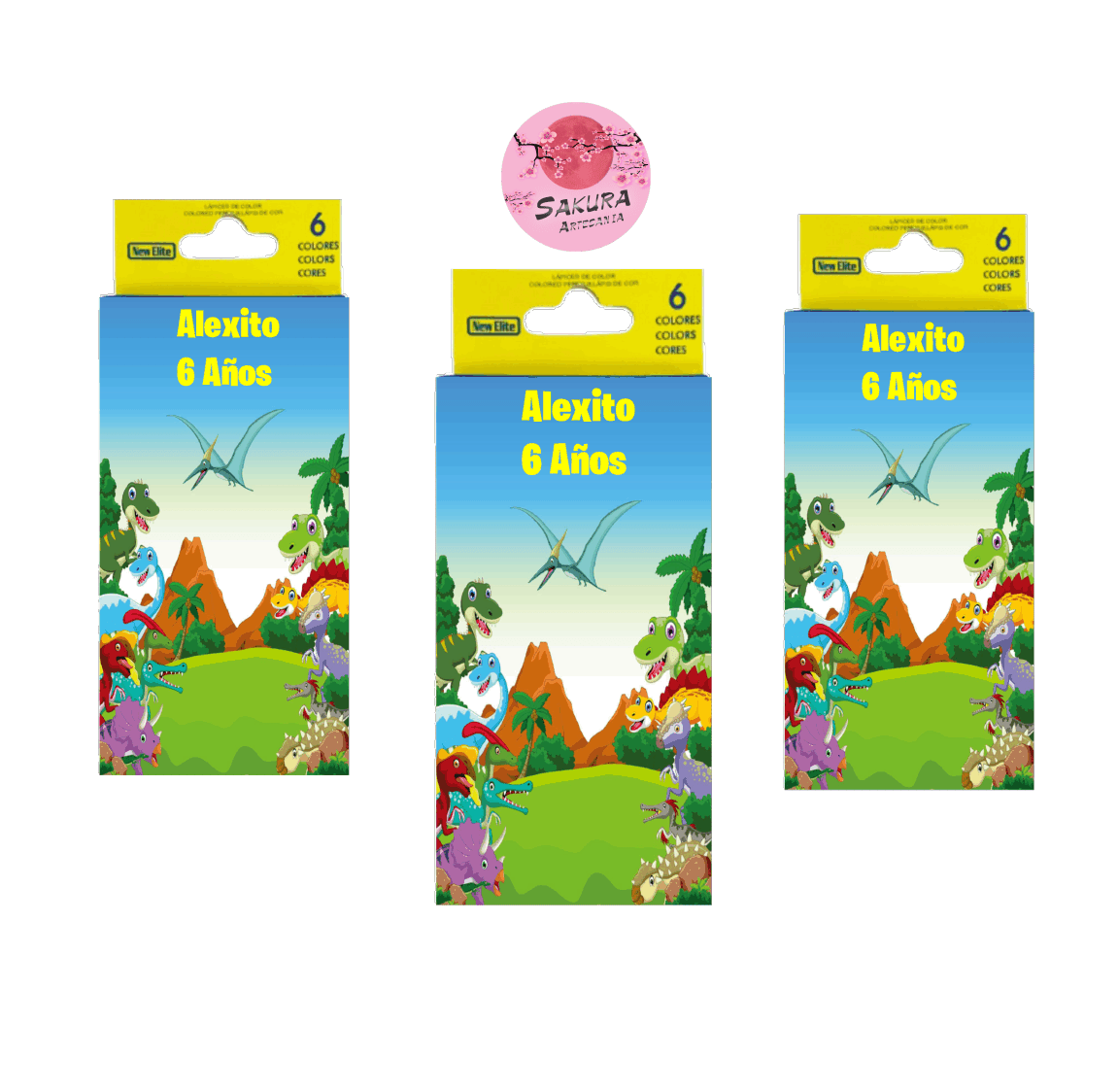 Dinosaurio Lapices De Colores