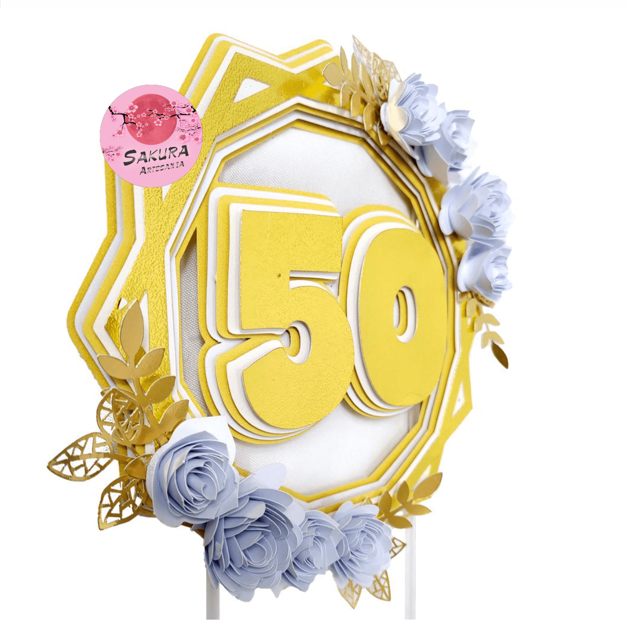 Bodas de oro Aniversario cake Toppers 3d