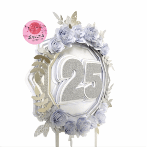 Bodas de Plata Aniversario cake Toppers 3d