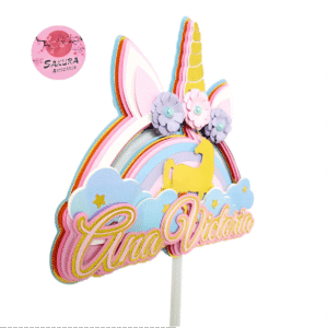 Unicornio cake Toppers 3d