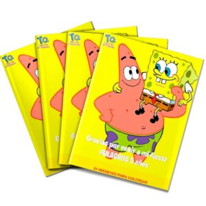 Libros souvenirs Bob Esponja