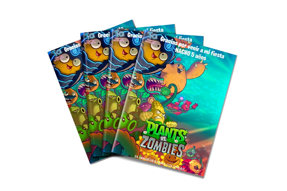 Libros souvenirs Planta vs Zombies