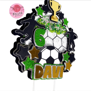 Futbol Cake Topper 3d con shaker