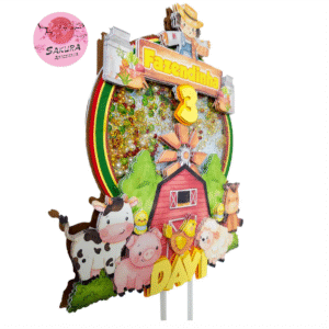 Granja Cake Topper 3d con shaker