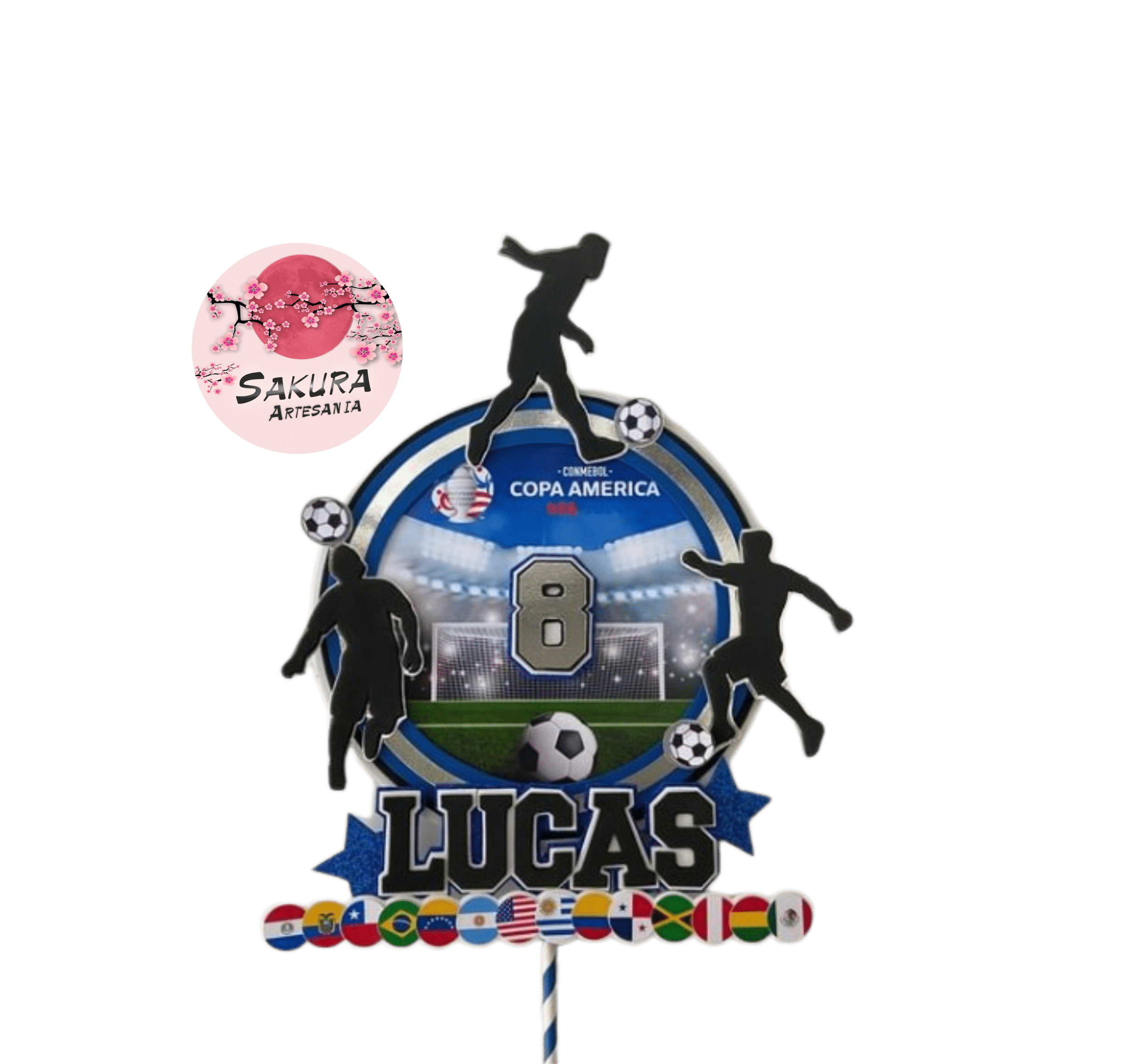 Copa America cake Toppers 3d