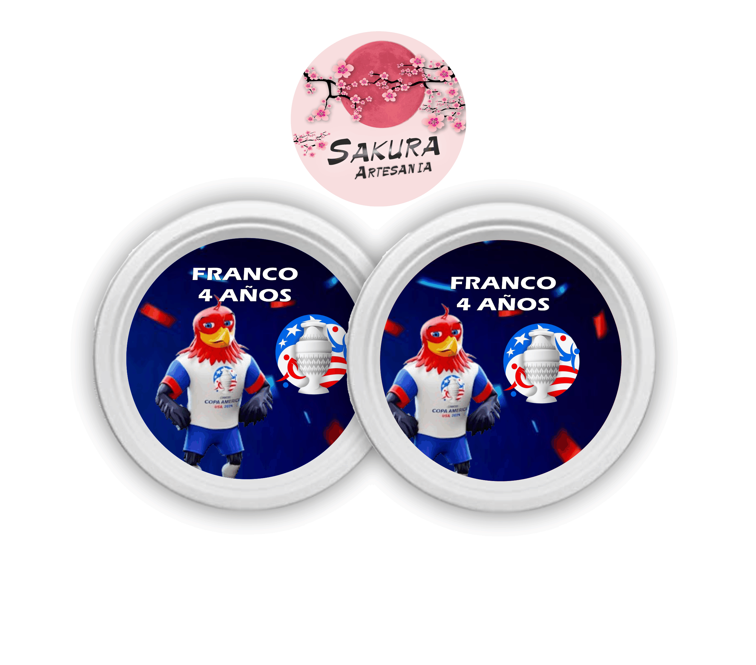 Copa America Platos x10 15x2mm