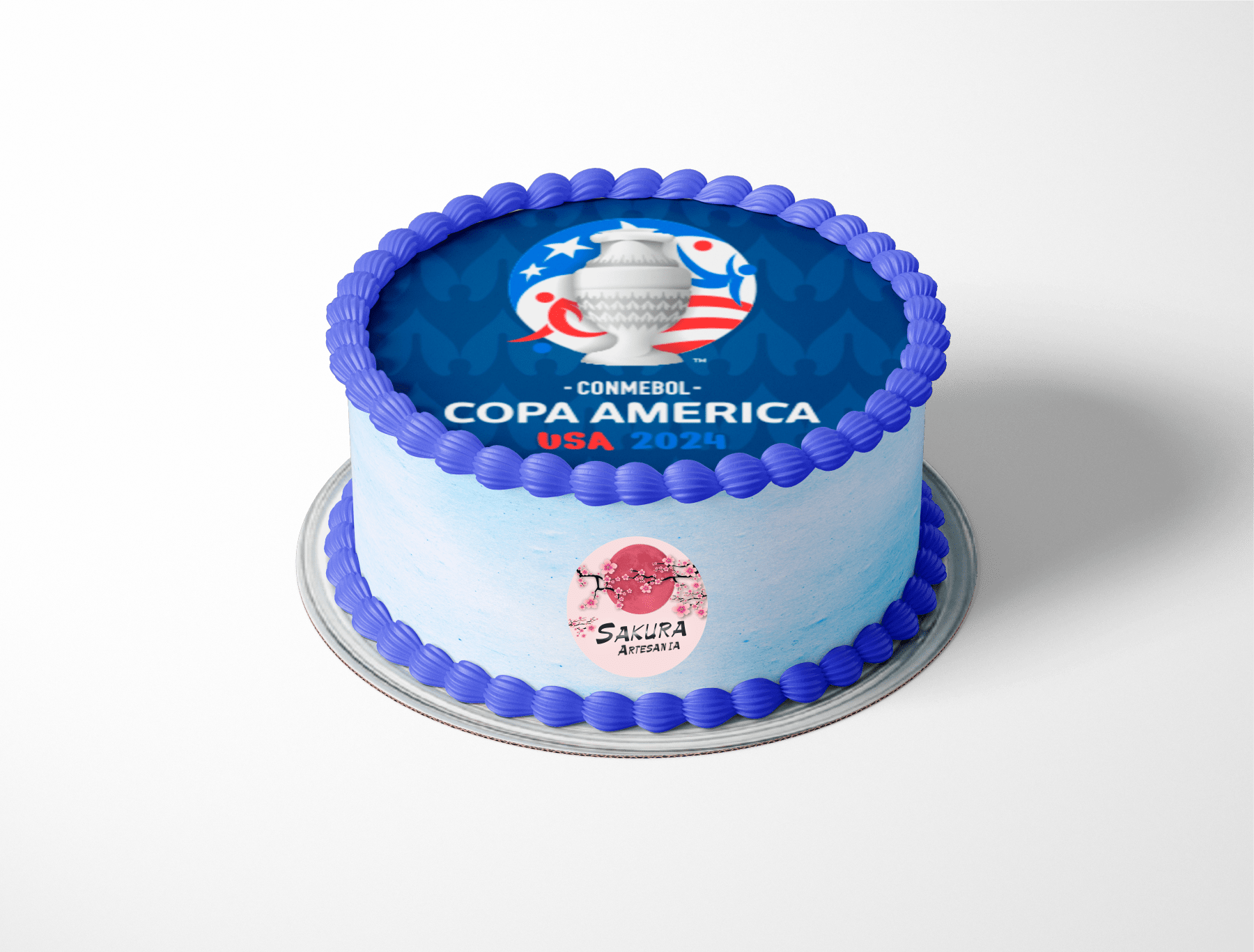 Copa America Torta merengue con lamina