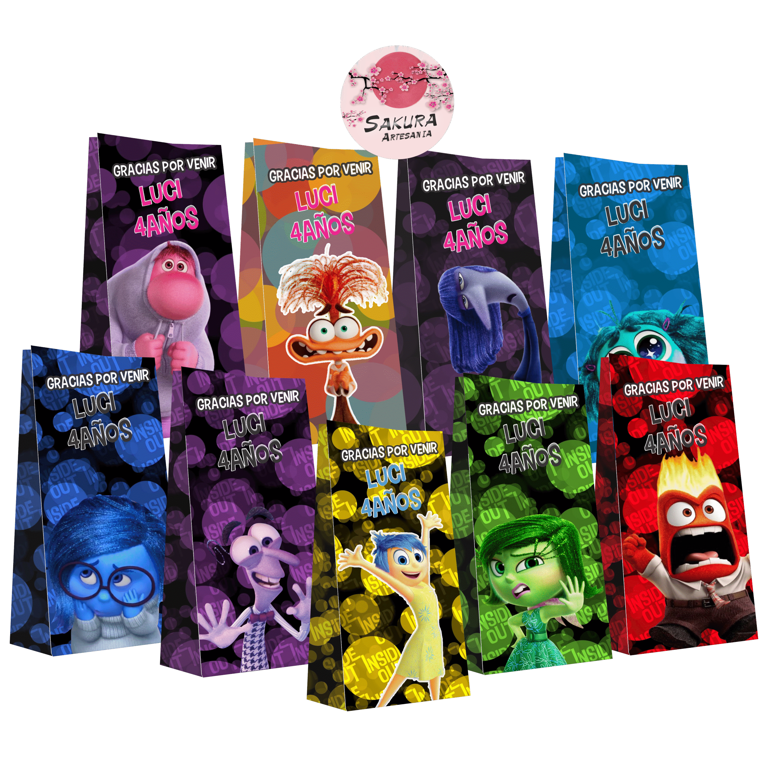 Intensamente Personajes Bolsa souvenirs