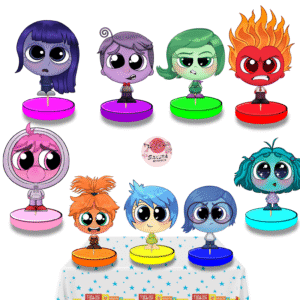 Intensamente personajes Centro de mesa