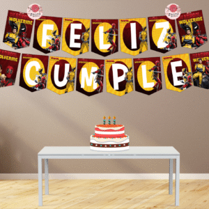 Deadpool y Wolverine Banderín feliz Cumple