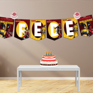 Deadpool y Wolverine Banderín Con nombre