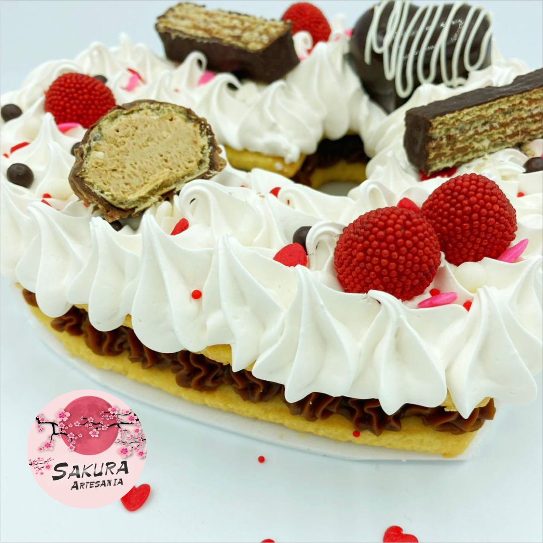 Postre Corazón de galleta san valentin - Imagen 2