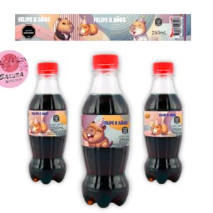Capibara Etiquetas x12 para refrescos 250cc