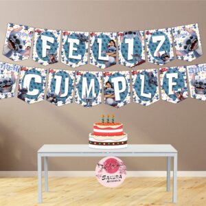 Stitch Live Action Banderín con Feliz cumple