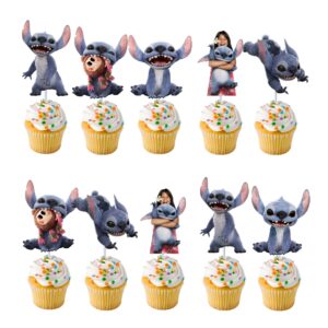 cupcake topper Stitch Live Action x10