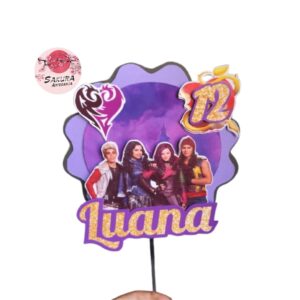 Descendientes cake Toppers 3d