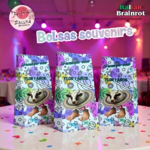 Vaca saturno saturnita Bolsa souvenirs italian brainrot