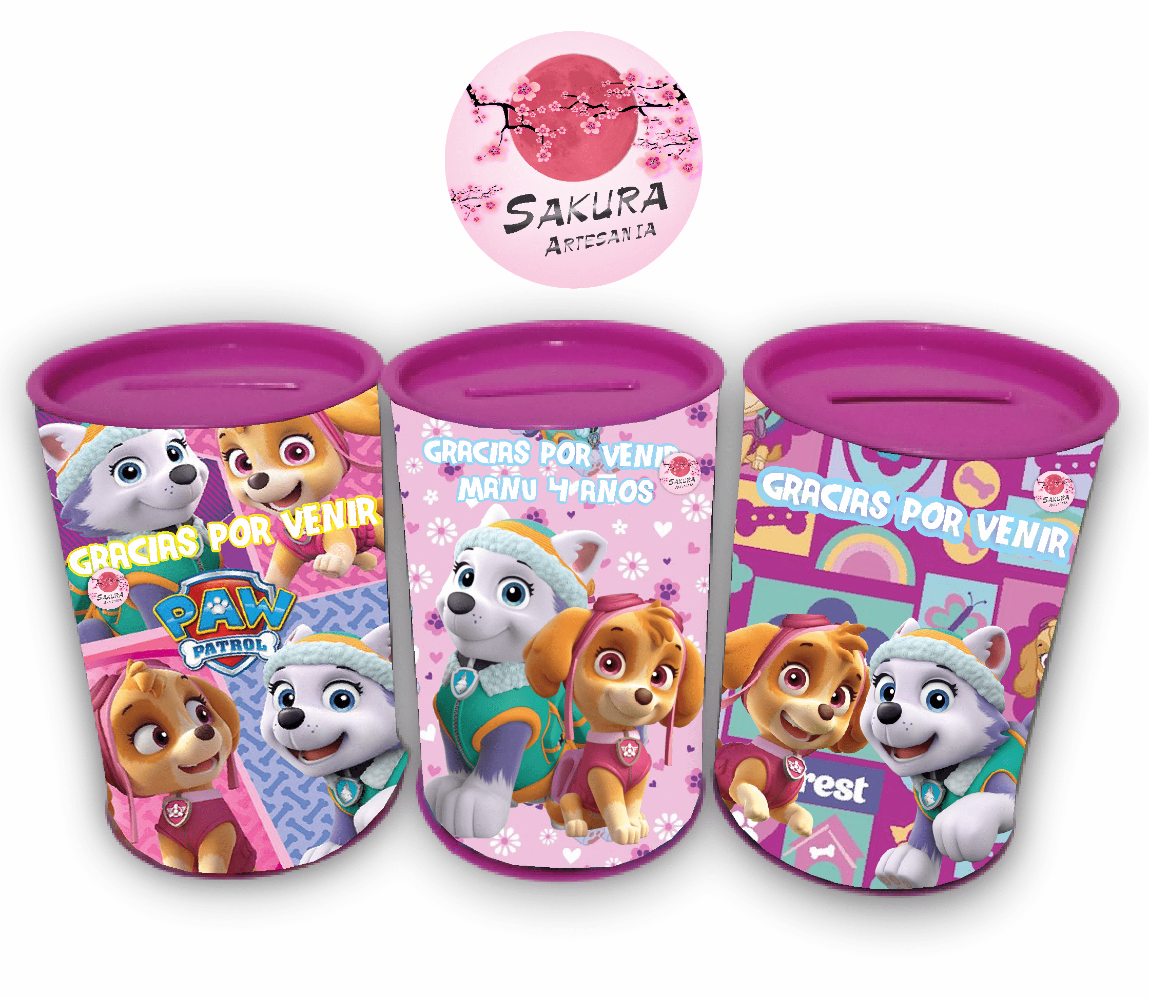 Paw Patrol Skye y Everest Alcancía Souvenirs