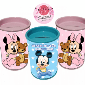 Minnie y Mickey Bebé Alcancía Souvenirs