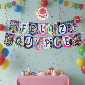italian brainrot Banderín con Feliz cumple