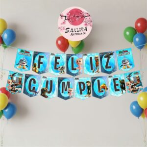 italian brainrot Banderín con Feliz cumple
