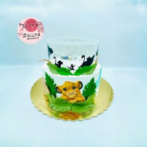 Torta rey león con luz