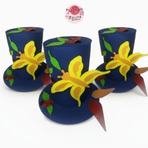 Galera Azul Primavera Mariposas