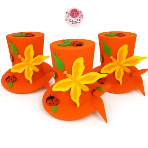 Galera Naranja Primavera Mariposas