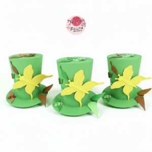 Galera verde Claro Primavera Mariposas