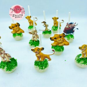 Cake pop Rey León