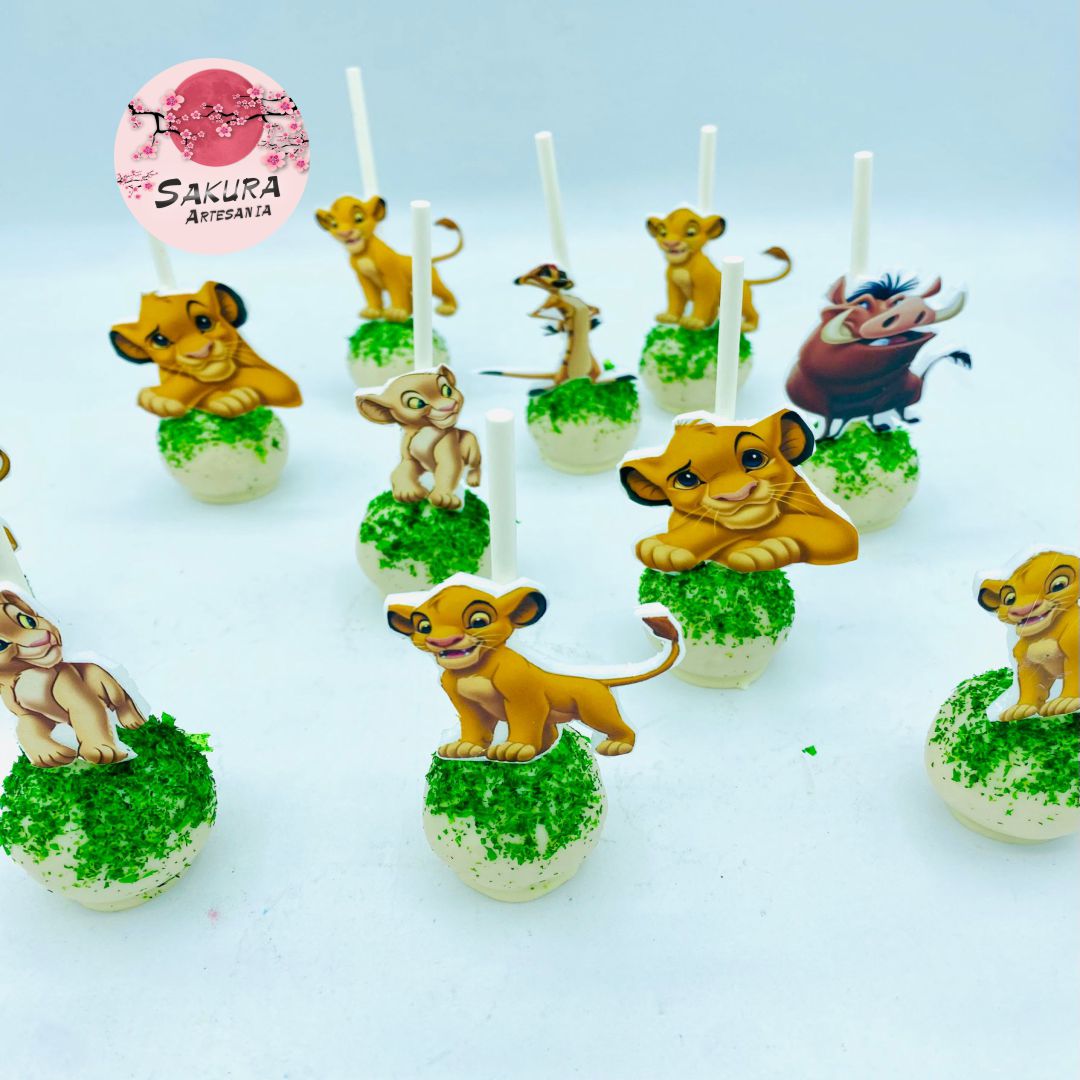 Cake pop Rey León