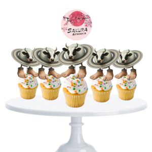 Vaca Saturna Saturnita cupcake topper italian brainrot x10